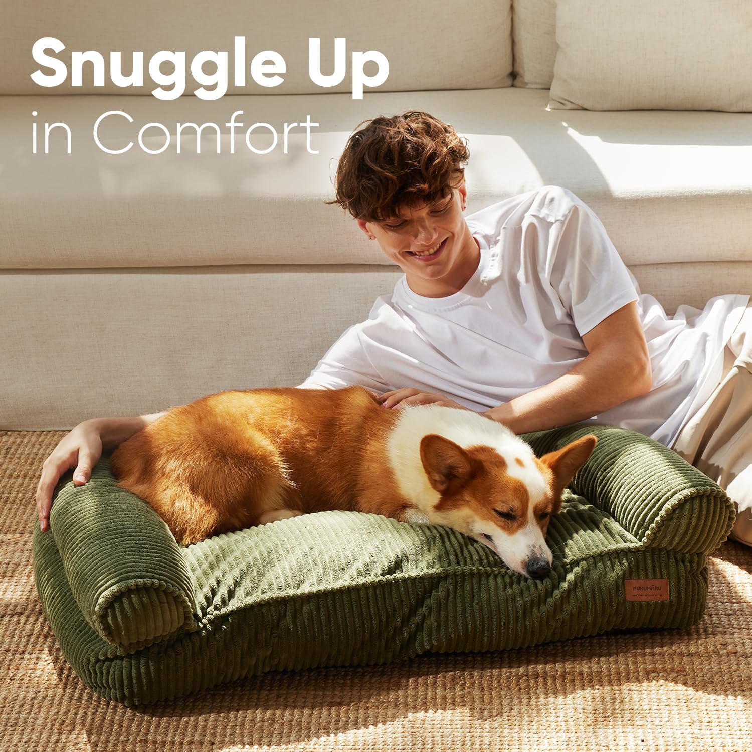 FUKUMARU dog couch bed waterproof interior layer close-up