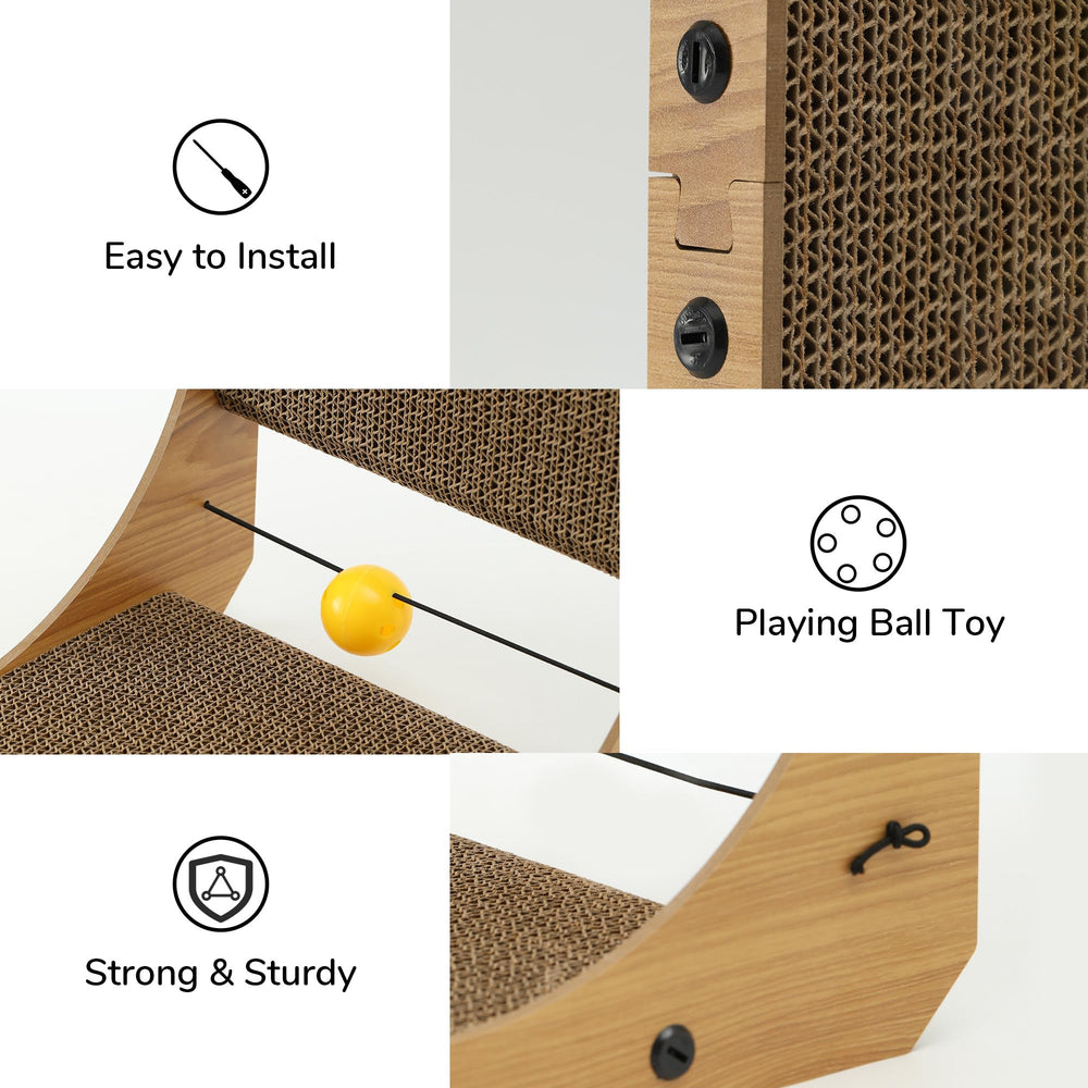FUKUMARU eco-friendly-recyclable-cardboard provides a safe, sustainable scratching surface
