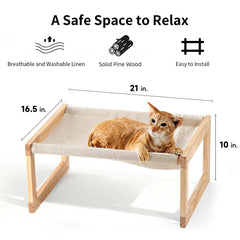 FUKUMARU elevated perch lets cats survey surroundings safely.