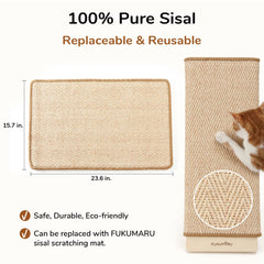 FUKUMARU ergonomic 114-degree tilt promotes natural scratching posture.