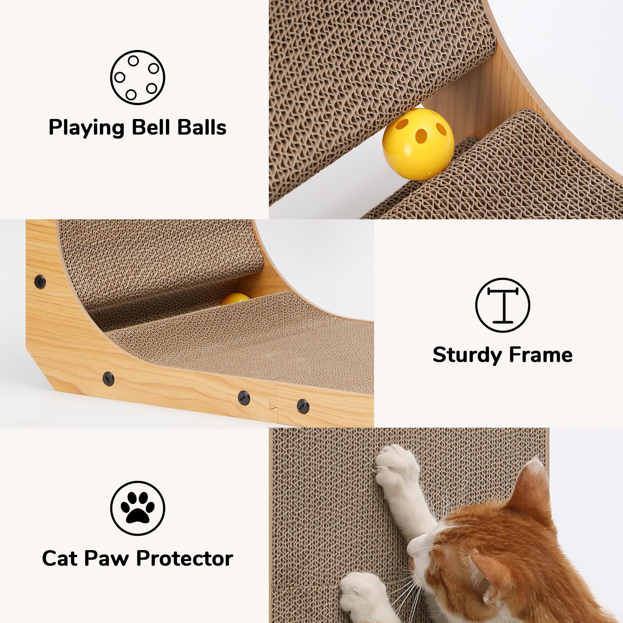 FUKUMARU extra-large scratcher provides ample surface for vigorous claws