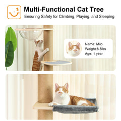 FUKUMARU cat tree stability highlights reinforced design for heavy cats.