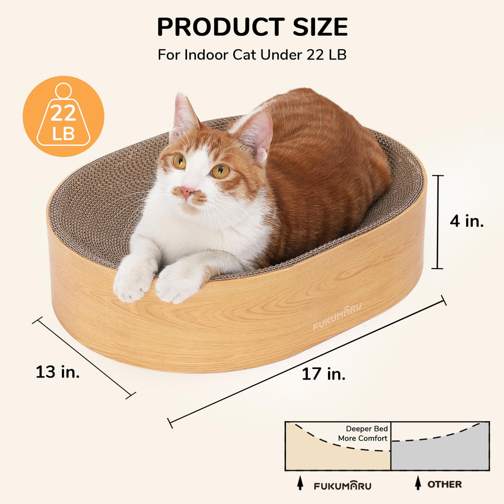 FUKUMARU indoor cat rest and play corner beside sofa or bed.