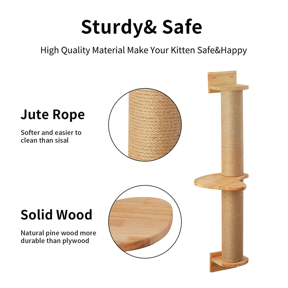 FUKUMARU jute scratching posts show natural texture and durability.