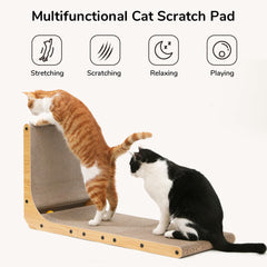 FUKUMARU L-shape scratcher showcases space-saving design and versatile lounge options