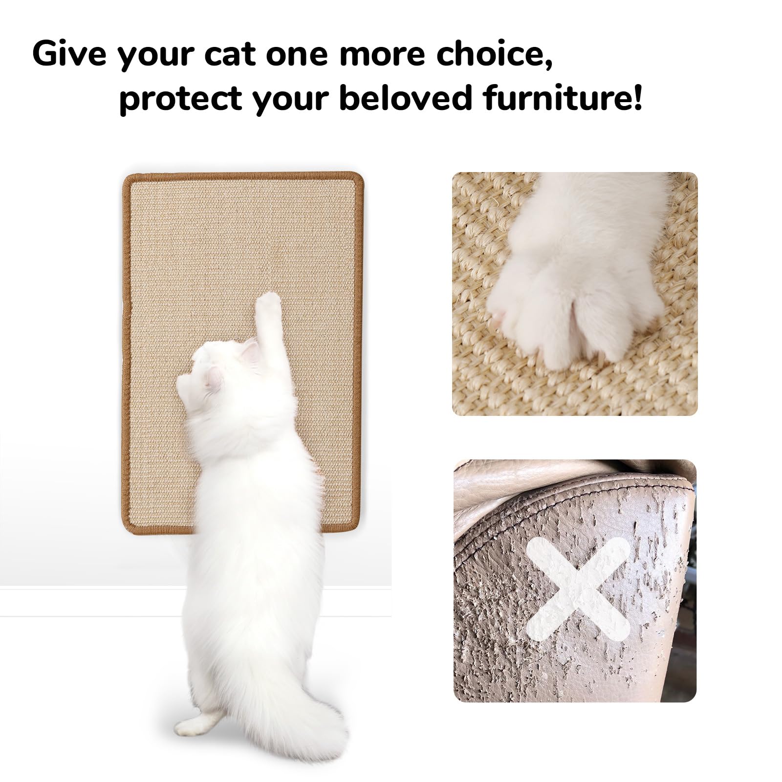 FUKUMARU Natural sisal fibers close-up suitable for scratching