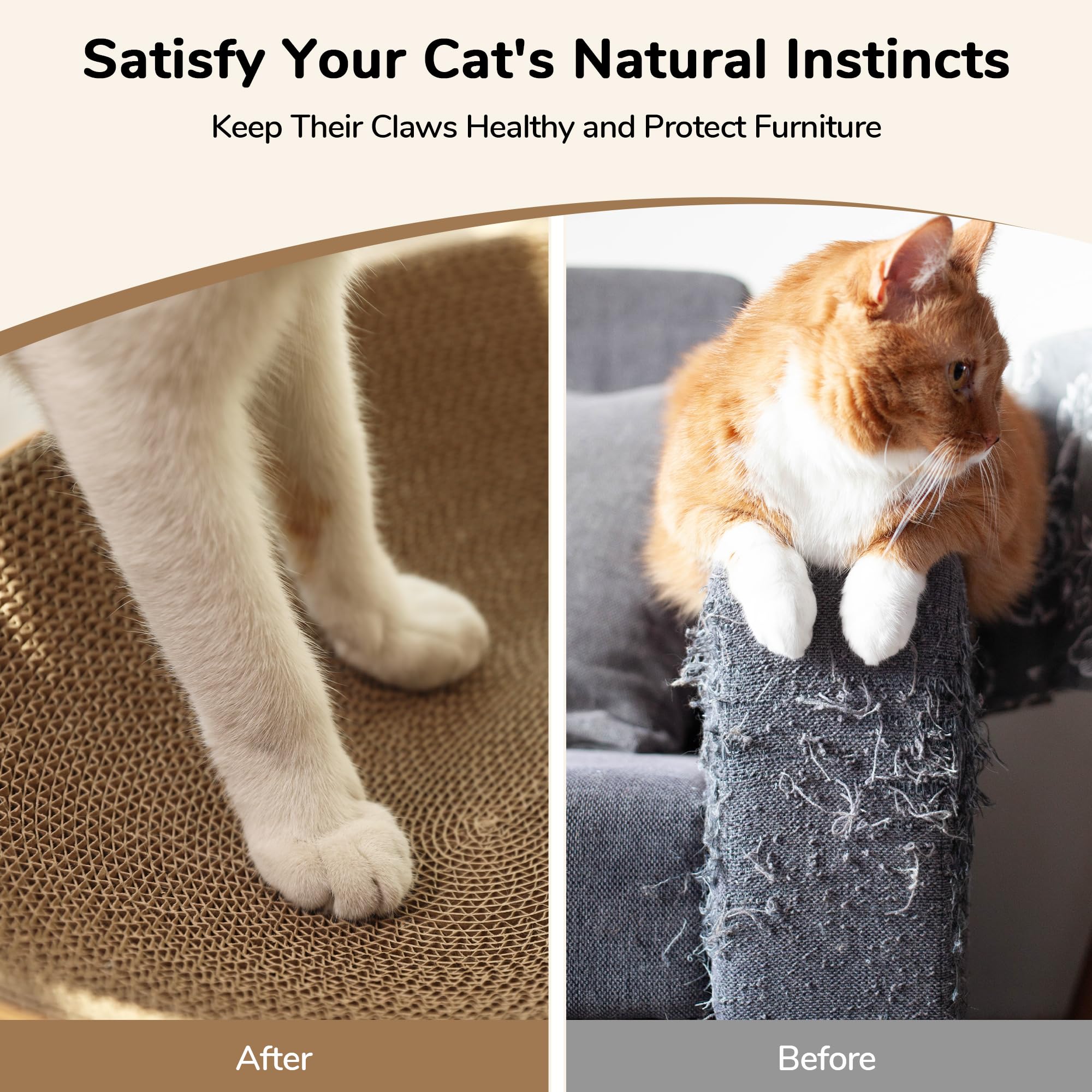 FUKUMARU non-toxic corrugated cardboard designed for curious paws.