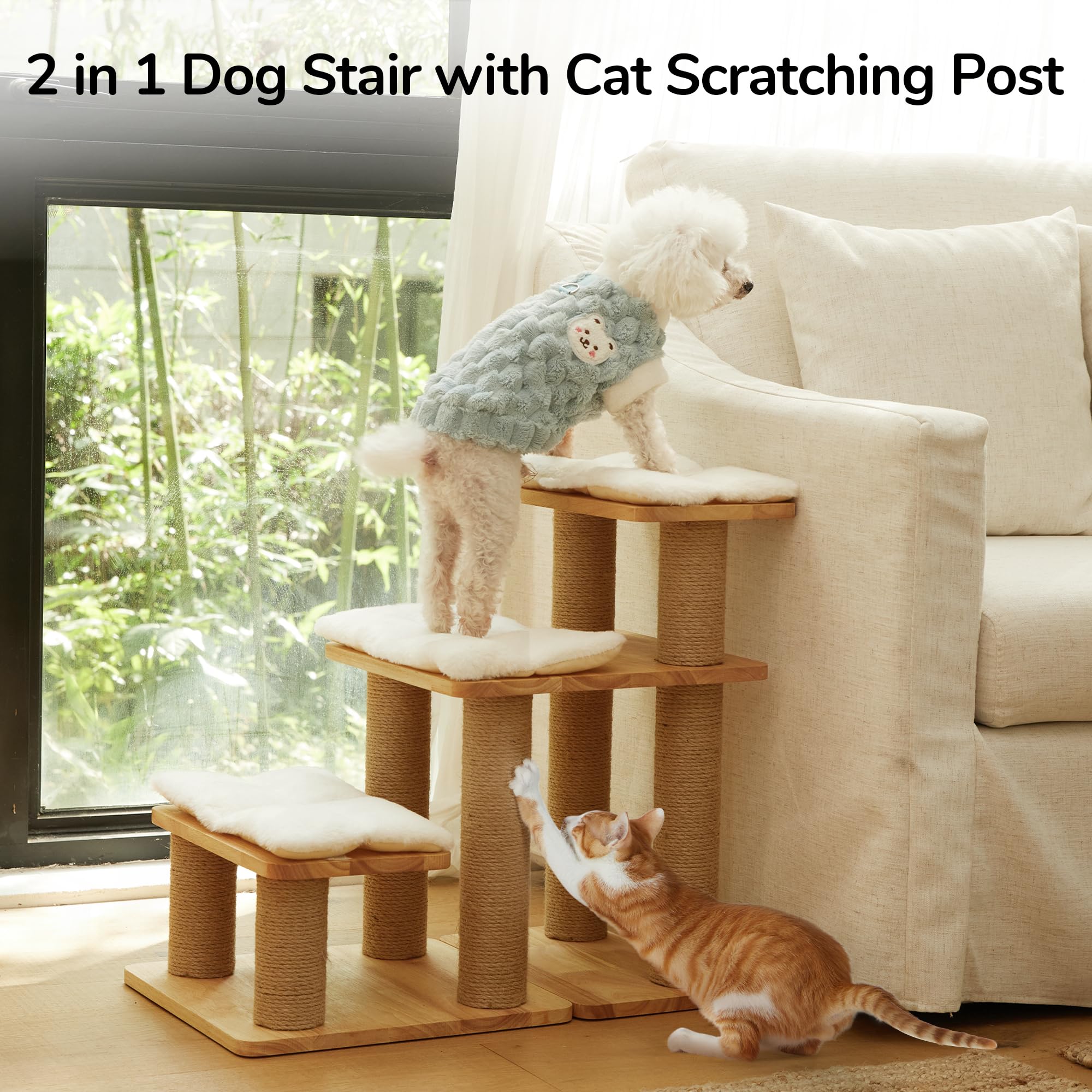 FUKUMARU pet-stairs-soft-cushions highlight plush steps that cushion joints during climbs.