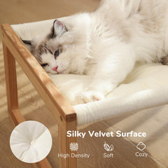 FUKUMARU raised cat perch wooden frame provides elevated viewing spot.