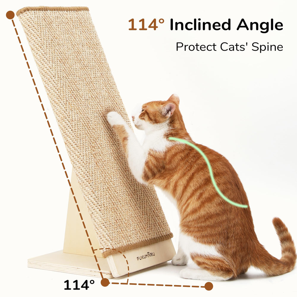 FUKUMARU sisal scratching mat replaces easily, keeping scratching satisfying and furniture-safe.