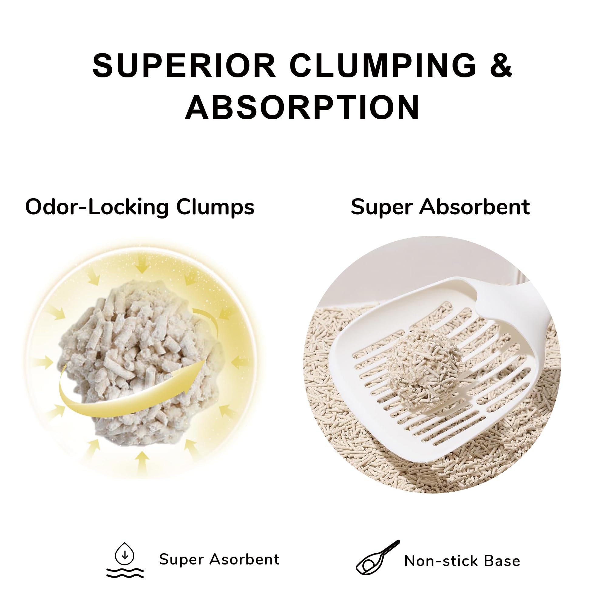 FUKUMARU fast-clump pellets form tight clumps for easy scooping.