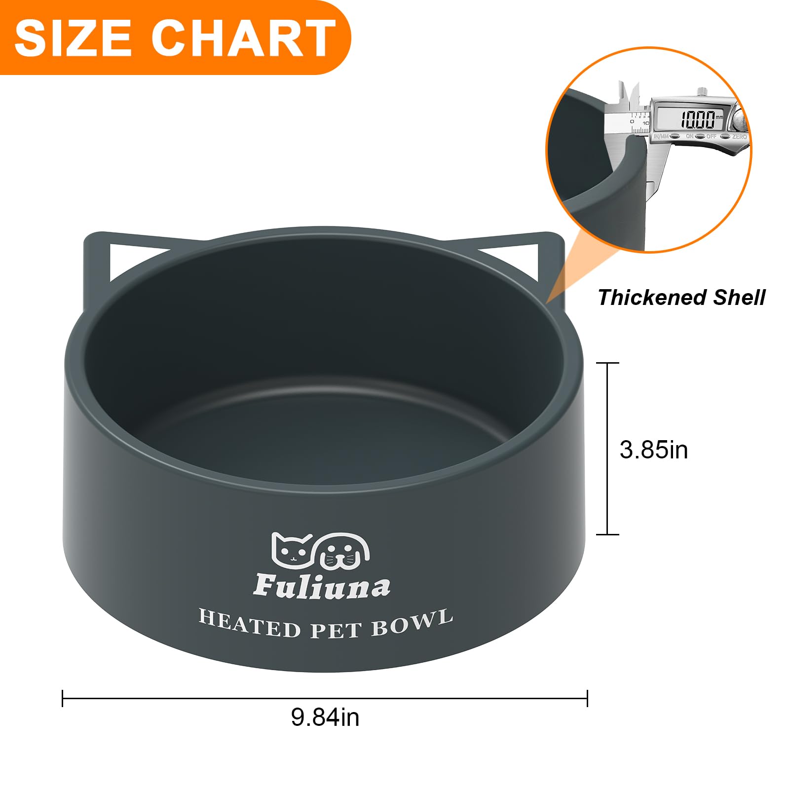Fuliuna anti-slip base bowl stays steady on slick surfaces.