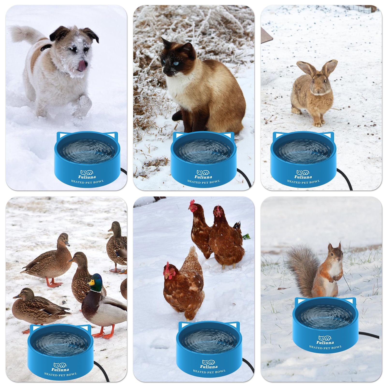 Fuliuna anti-slip base design keeps the bowl stable on various surfaces.