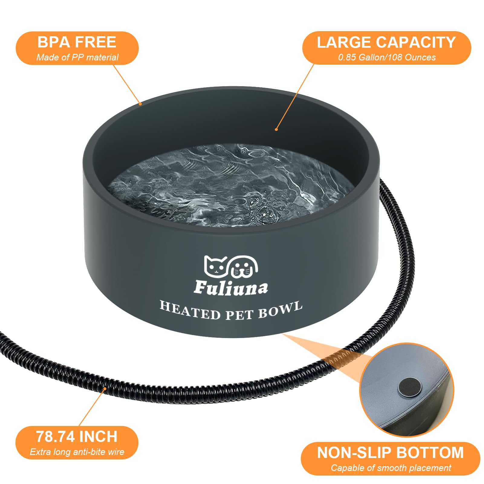 Fuliuna BPA-free PP plastic ensures safe drinking water