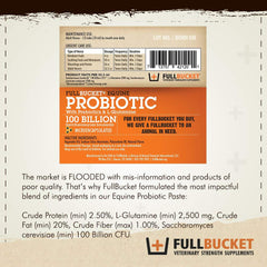 FullBucket Health probiotic paste with L-Glutamine supporting intestinal lining.