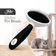 Fuller Brush Slicker Pet Brush ergonomic rubberized handle for comfortable grooming
