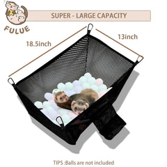 Fulue Ferret Ball Pit Hammock plush-bottom layer provides cozy resting spot after activity.