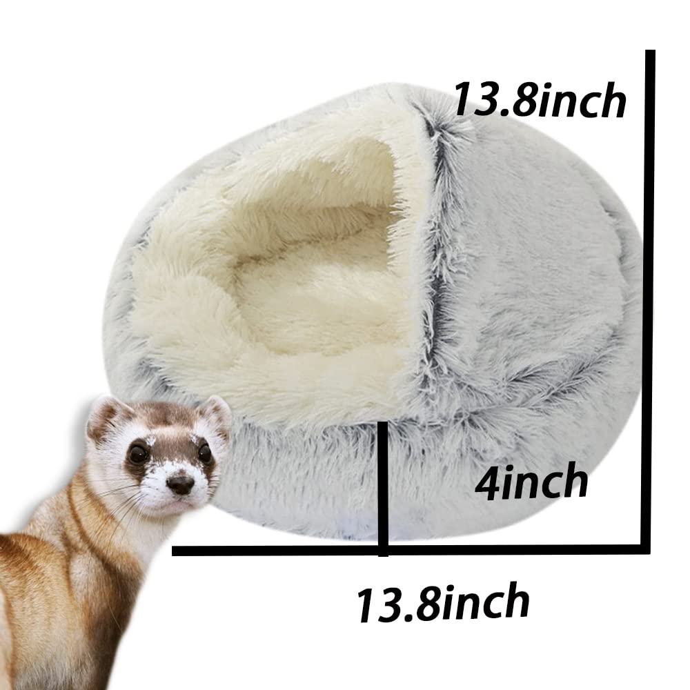 Fulue ferret cave gray cozy interior for bonding and lounging.