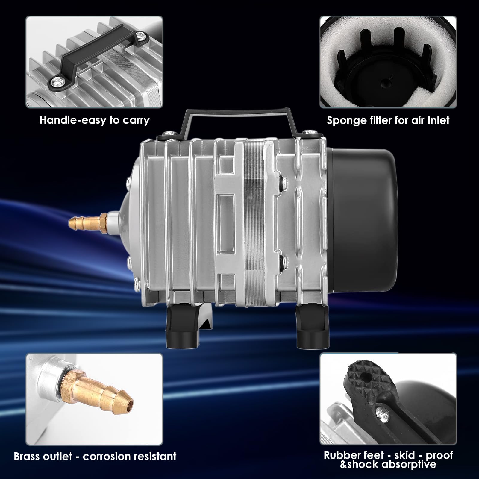 FUMAK aluminum housing pump supports efficient heat dissipation for extended operation.