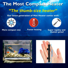 FUMAK aquarium heater 50W alumina ceramic core provides durable heating and energy efficiency.