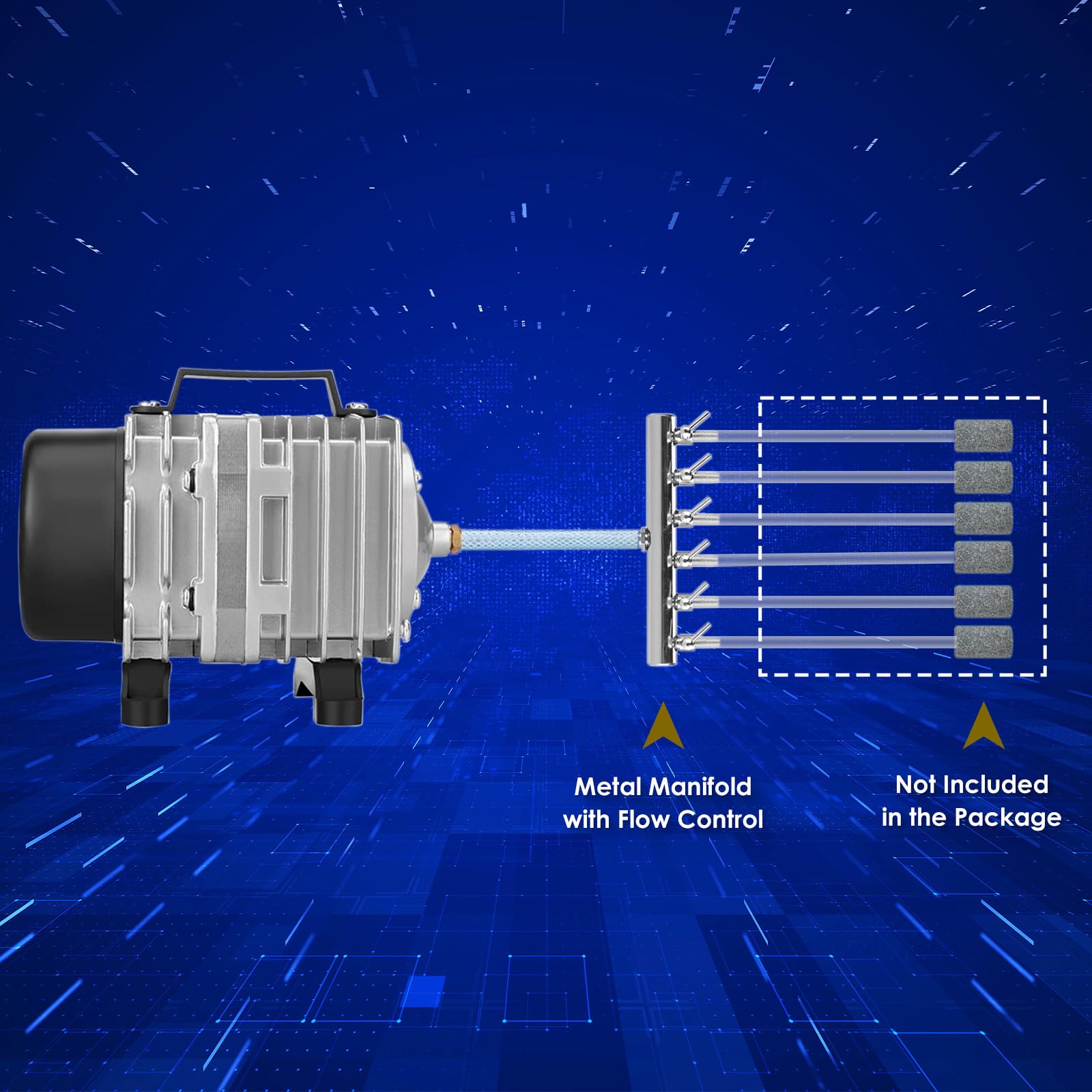 FUMAK compact aquarium pump running illustrates reliable performance in small spaces.