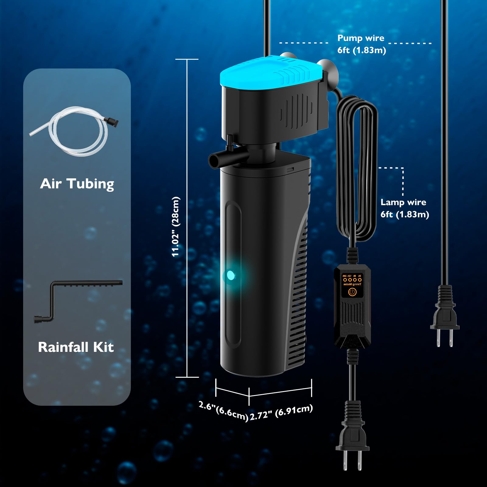 FUMAK green-water cleaning capability supports clearer aquarium water.