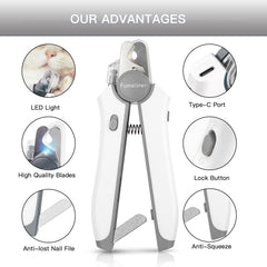 Fumeister built-in nail file keeps edges smooth during grooming