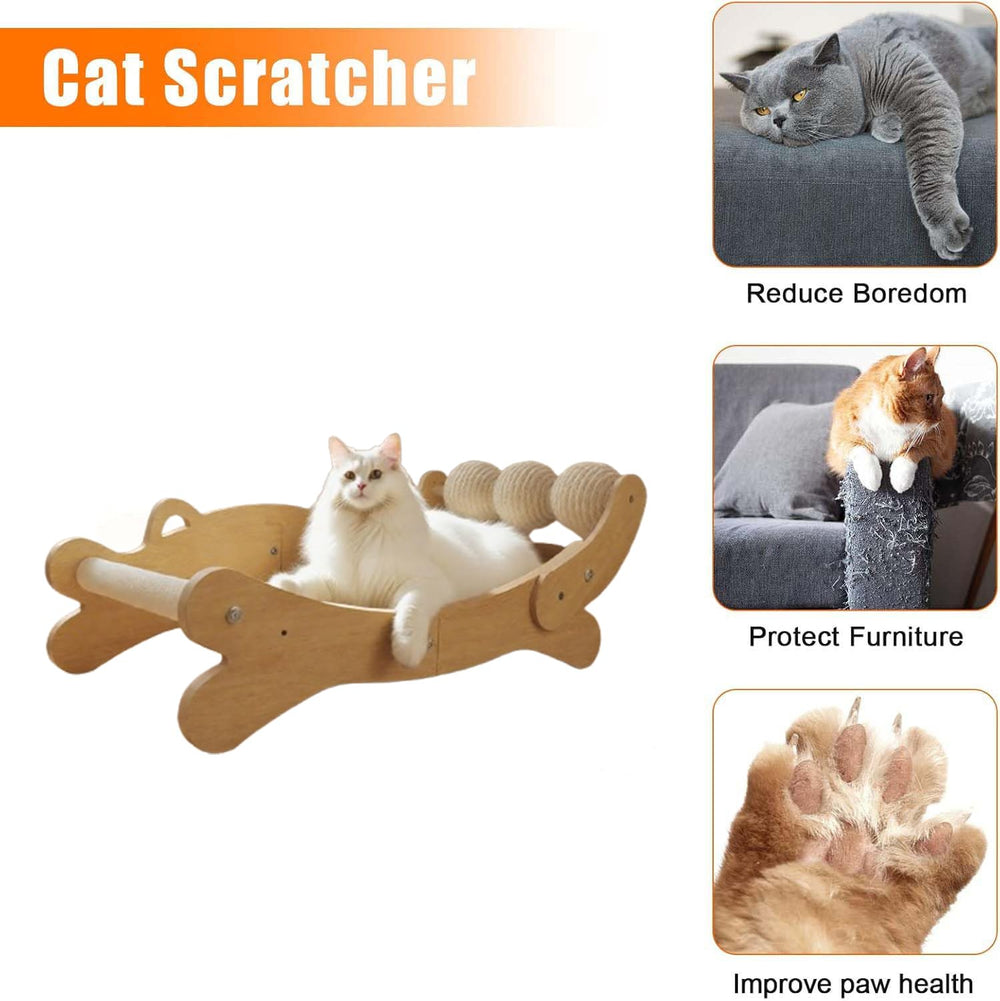 FUNACAY hammock lounge provides cozy resting spot for cats.