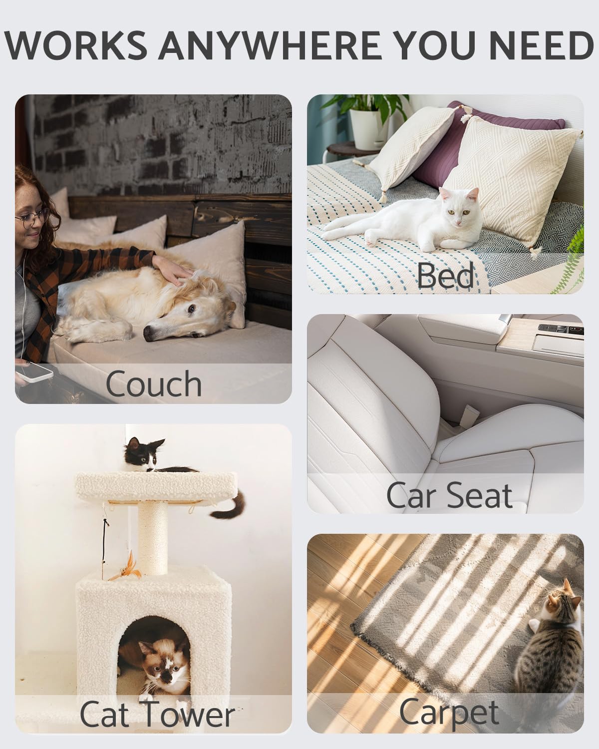 Funbuddy Cama limpia sin pelo en minutos.