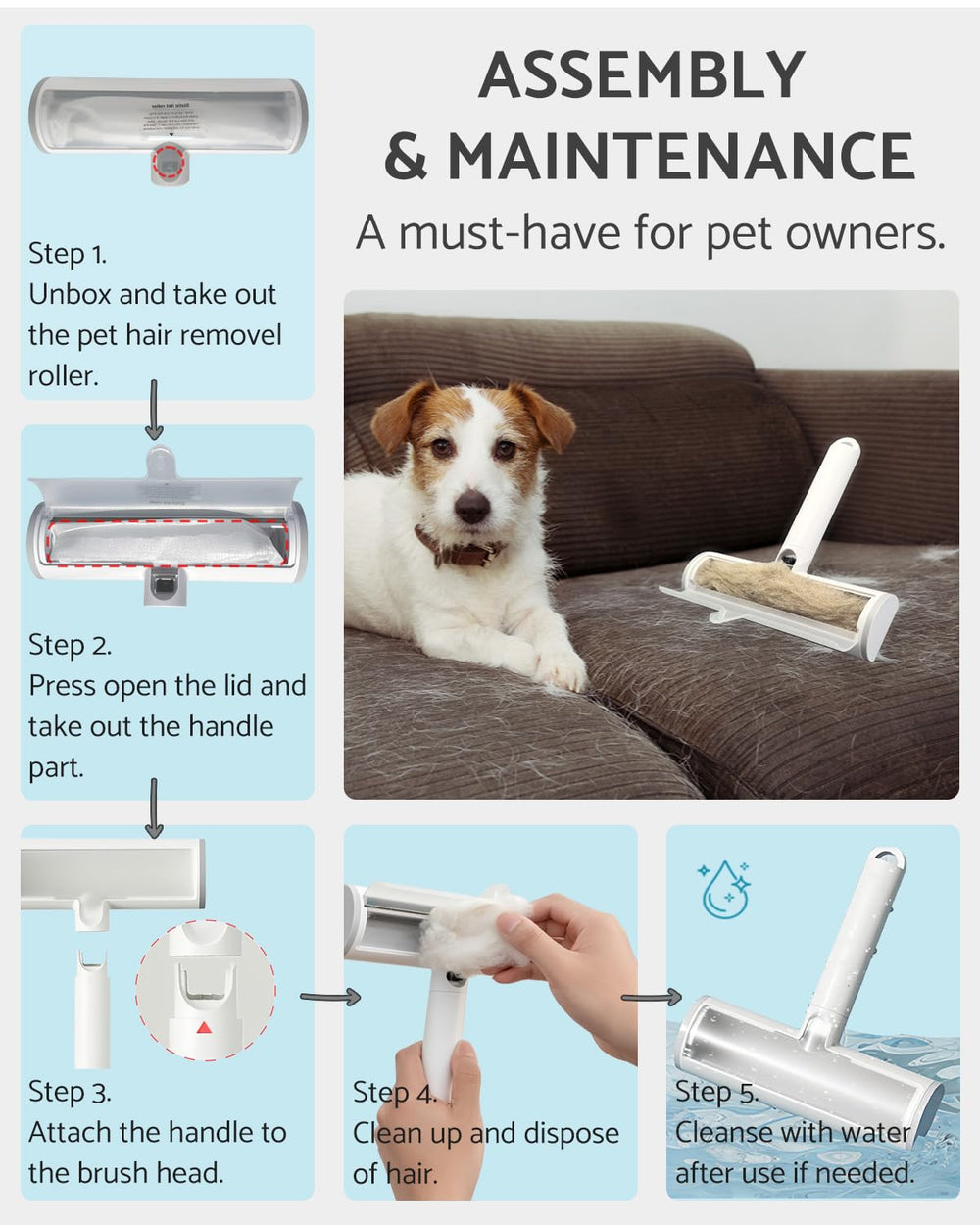 Funbuddy Compartimento recogida facilita desechar pelos recogidos.