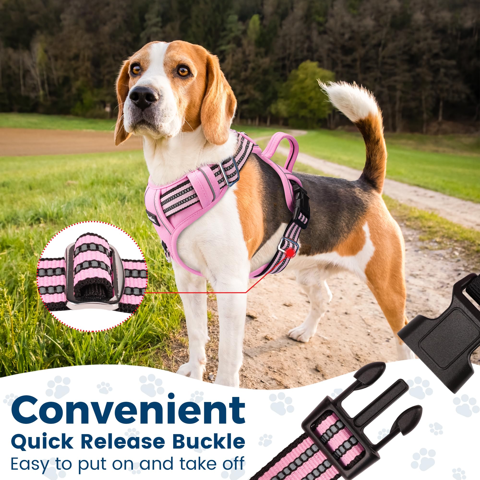 Funfox adjustable straps on pink XL harness for secure fit