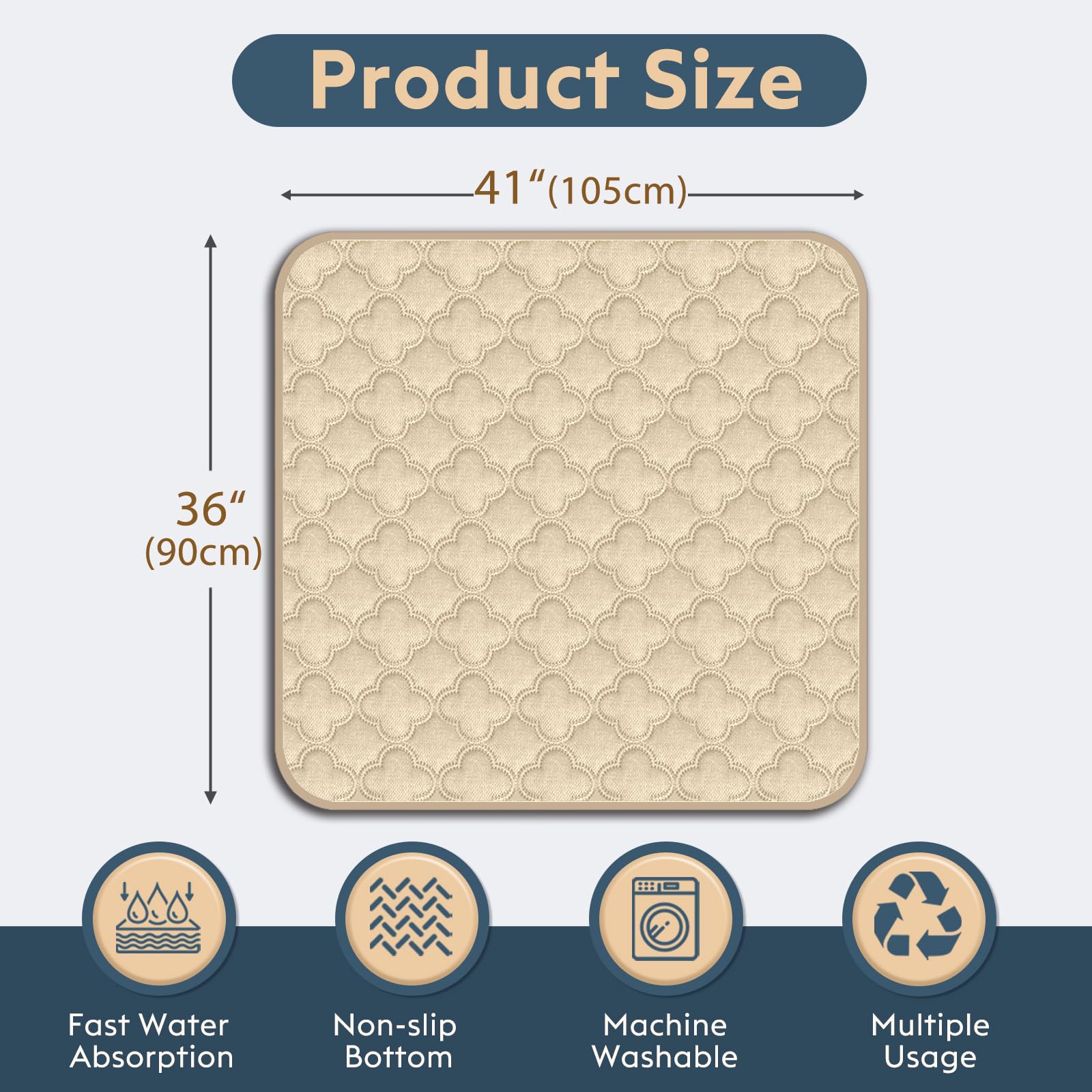 FunFurry absorbent-core pee pad provides dry comfort for pets