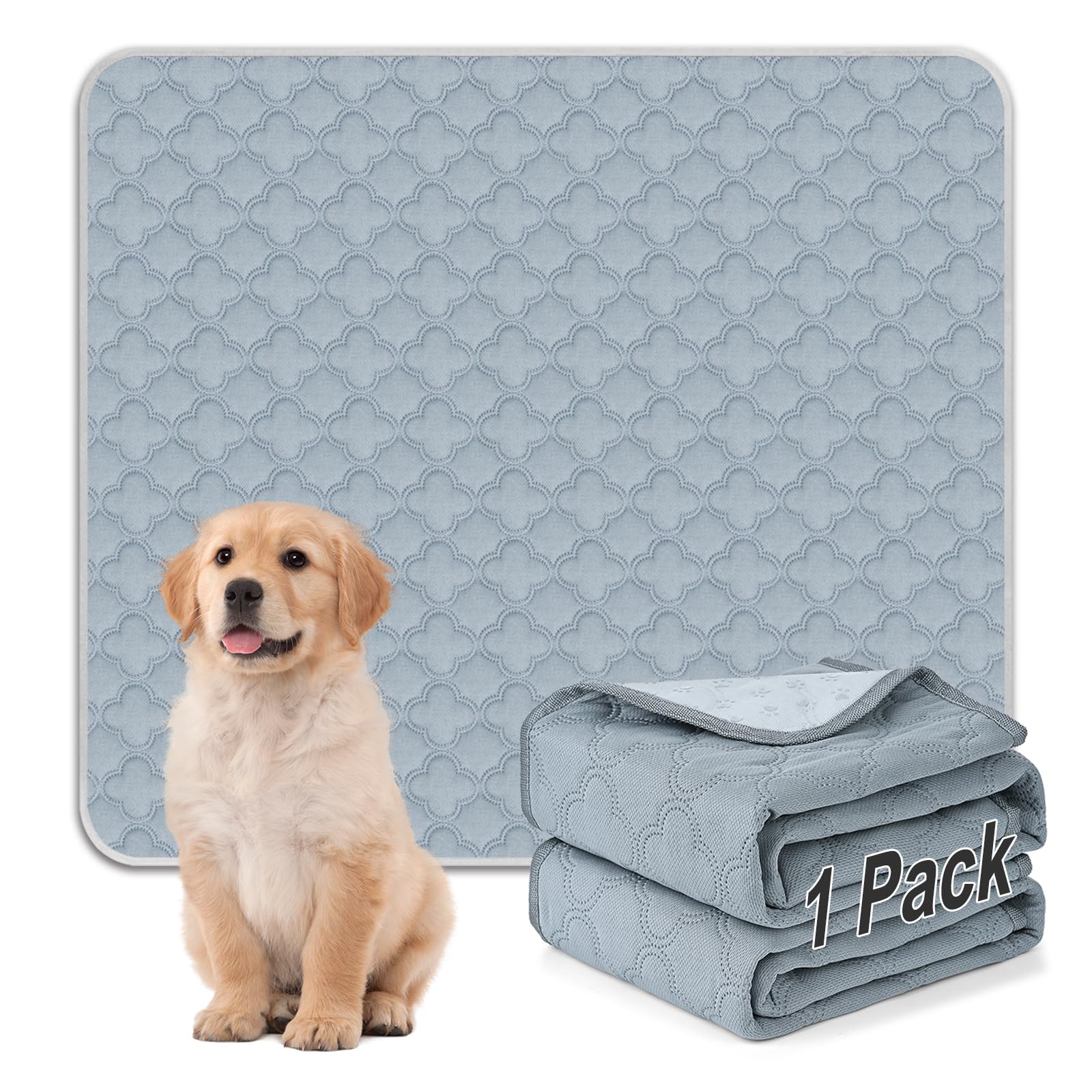 FunFurry dog pee pad 72x72 in light grey provides large coverage for crates and floors