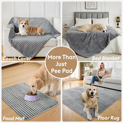 FunFurry pad waterproof backing shows floor protection from accidents.