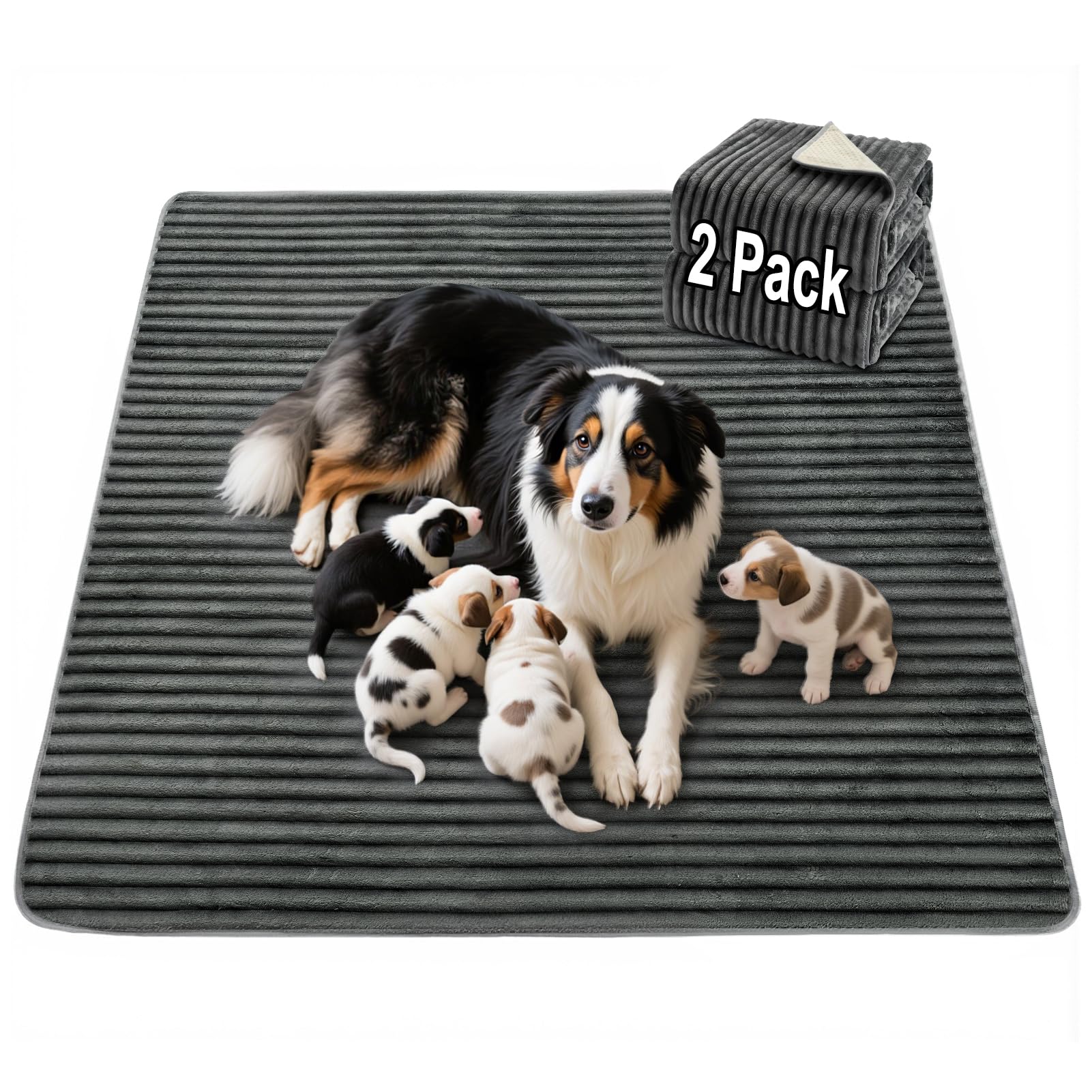 FunFurry flannel pee pad close-up highlighting ultra-soft surface for paw comfort.