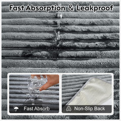FunFurry non-slip-bottom pad stays in place on any surface.