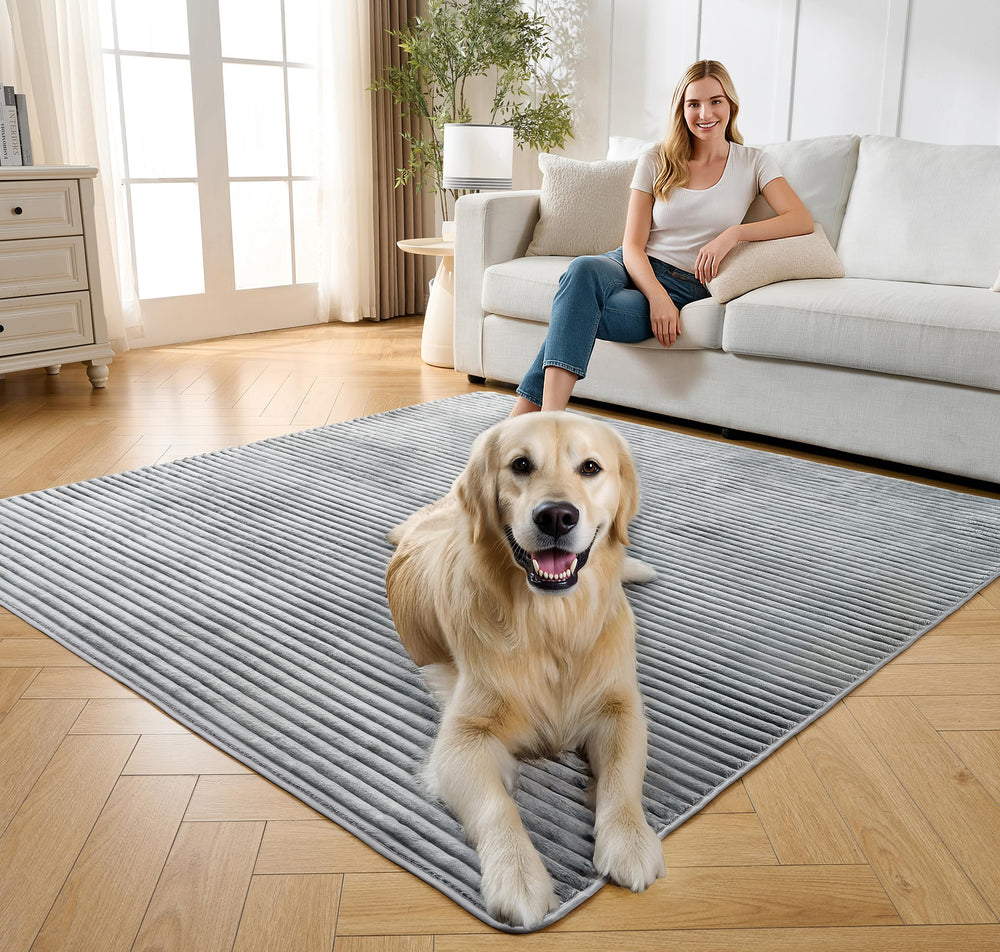 FunFurry pad anti-slip bottom helps keep pad in place on various surfaces.
