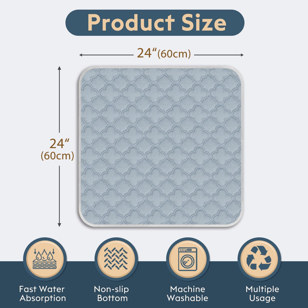 FunFurry washable pee pad 24x24 close-up of absorption layer for quick liquid handling.