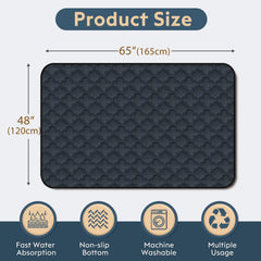 FunFurry pee pad features dog paw shaped non-slip backing for stability.