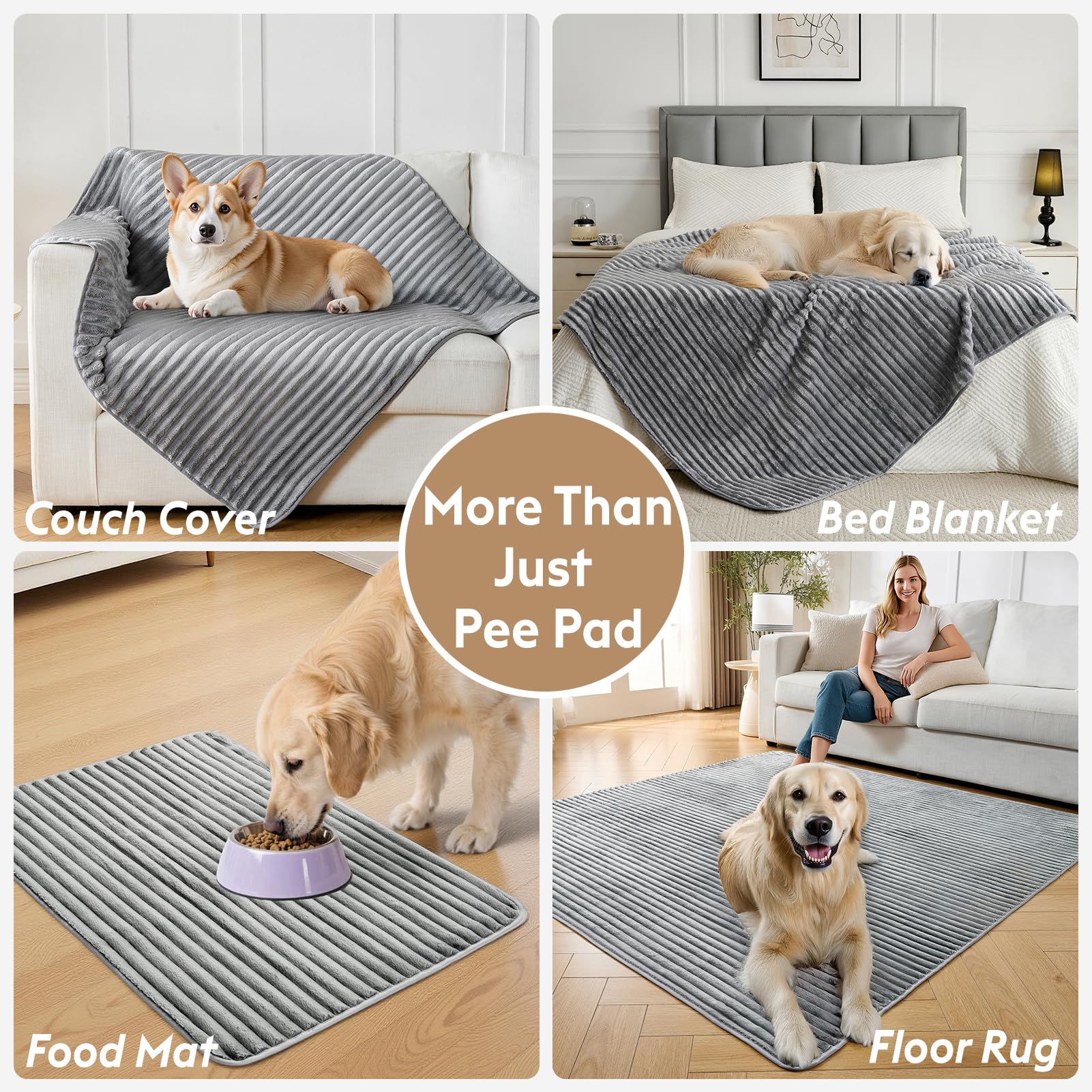 FunFurry pee pad waterproof back protecting floors during use