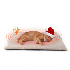 FunFurry self-warming cat bed with heat-foil design provides cozy warmth on cold days.