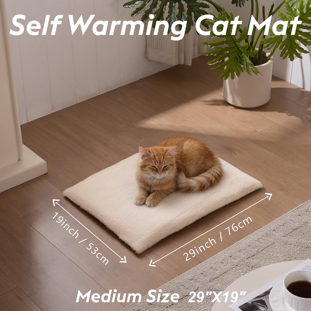 FunFurry self-warming cat bed machine-washable-cover simplifies washing and pet care routines.