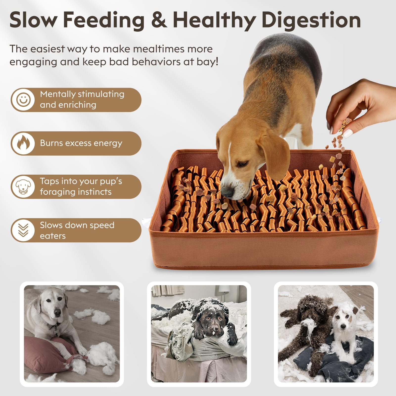 FunFurry Snuffle Mat dog sniffing action stimulates mental exploration