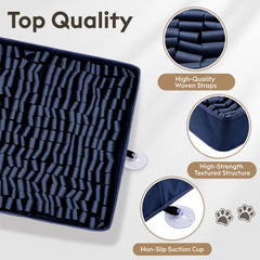 FunFurry Snuffle Mat dog sniffing the surface shows scent-driven enrichment.