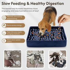 FunFurry Snuffle Mat dual non-slip system keeps mat steady during play.