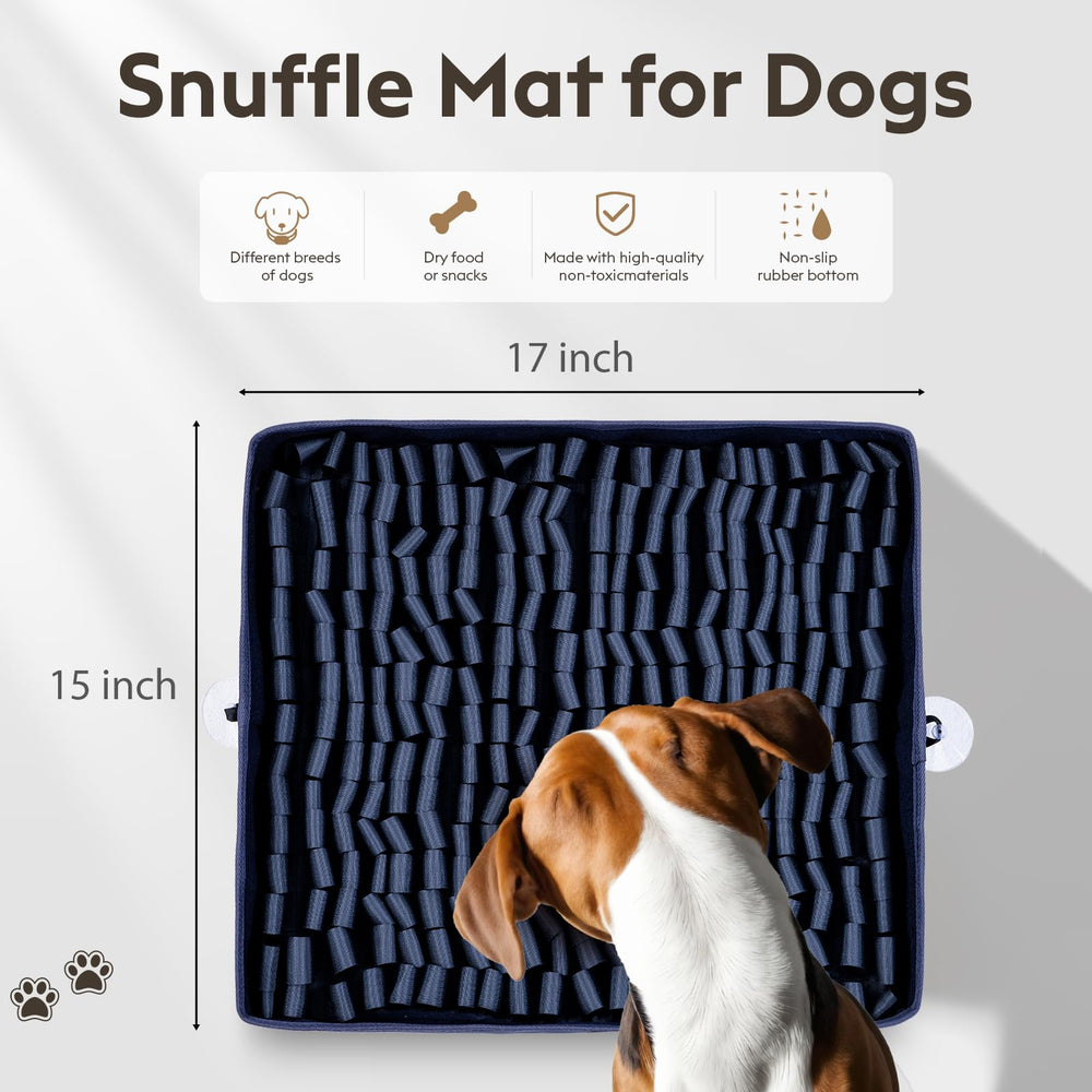 FunFurry Snuffle Mat navy decor-friendly design blends with home decor.