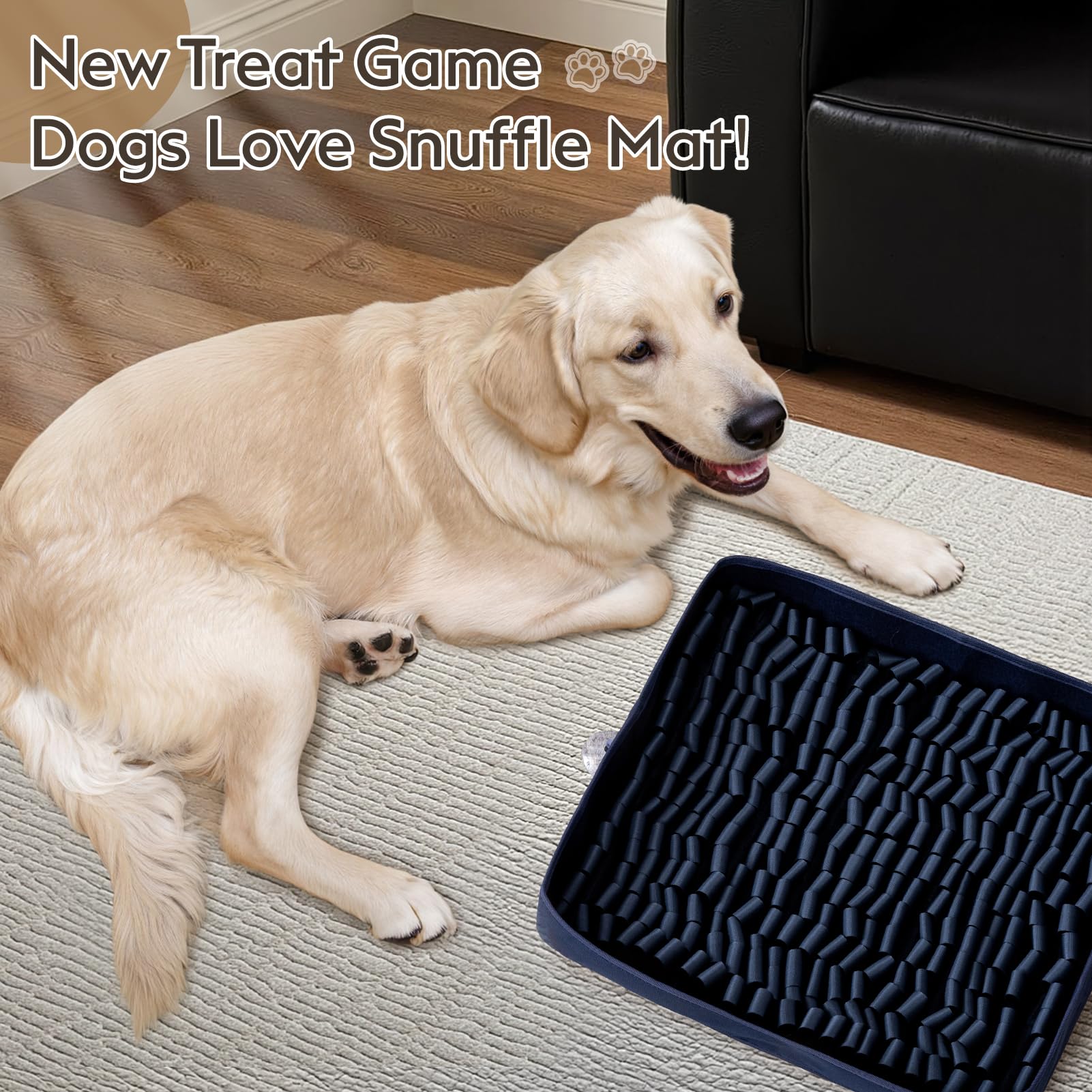 FunFurry Snuffle Mat slow feeding setup for mindful meals.