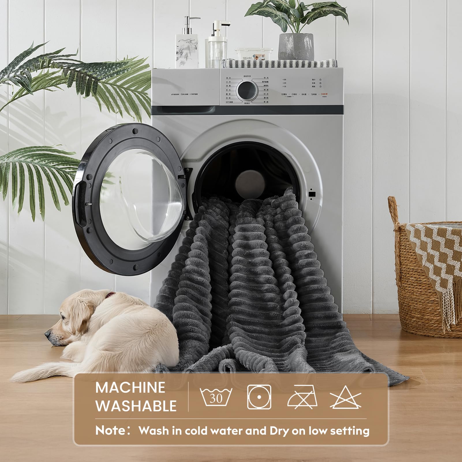FunFurry pad laid on sofa blends with decor for mess-free lounging.