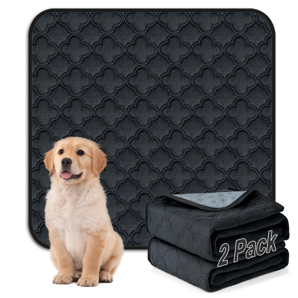 FunFurry washable pee pad in dark grey protects floors during crate training