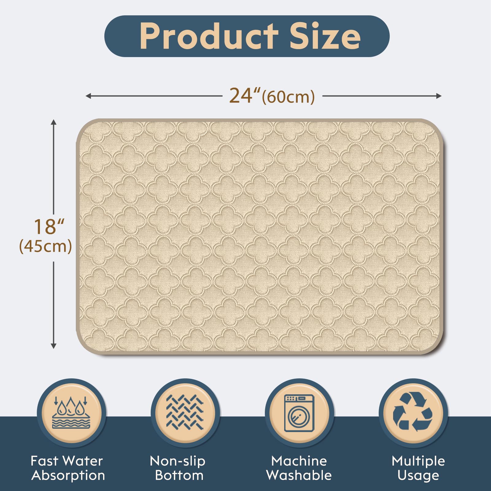 FunFurry pee pad laid flat reveals a soft, absorbent surface for comfort.